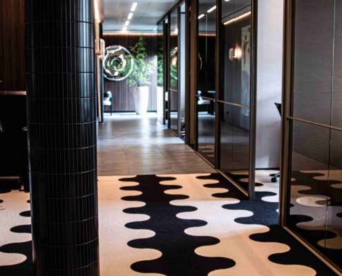 Tapijttegels in kantoor HMK Notarissen